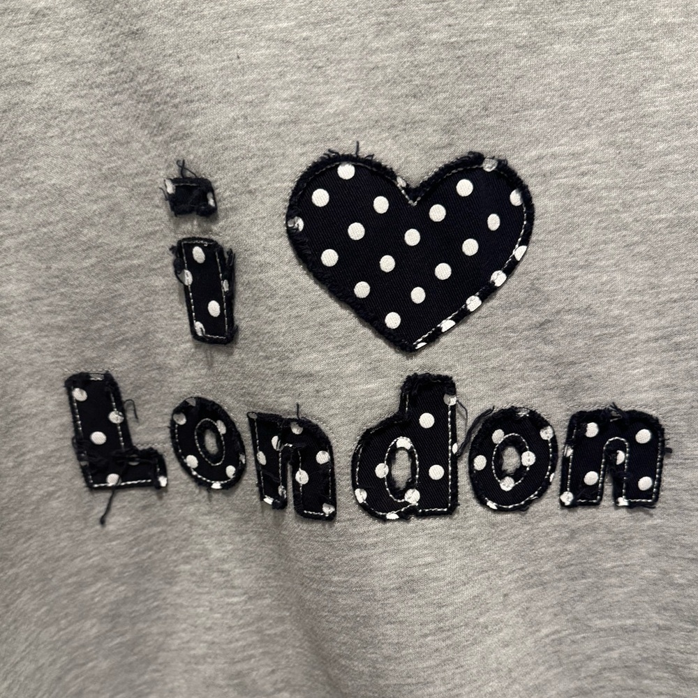 Edikted Gray 'I Love London' Sweatshirt Hoodie Size XL - Picture 2 of 14